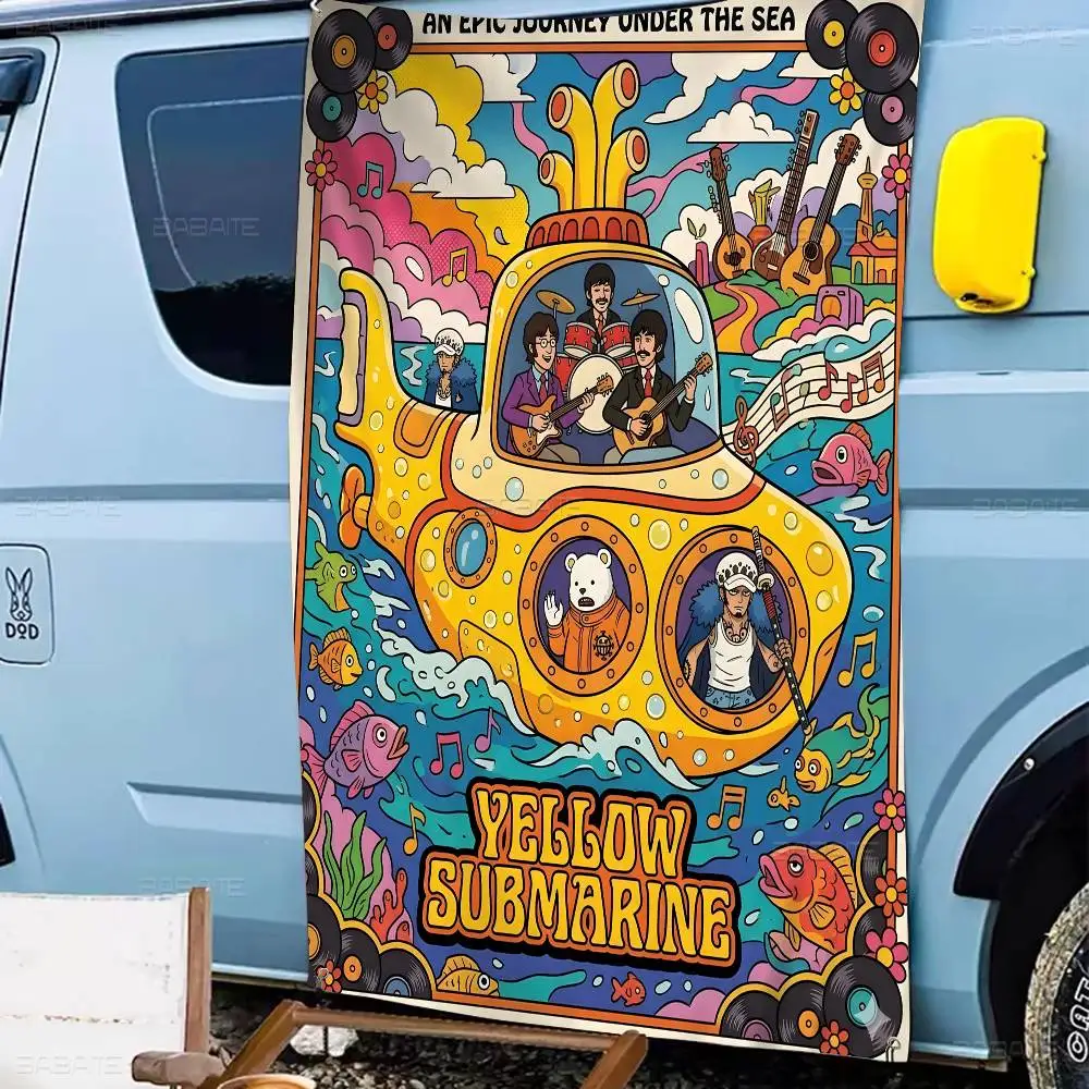 Cartoon Y-Yellow Submarine T-The B-Beatles Advanced Printing Commercial Advertising Flag Company Party Banner