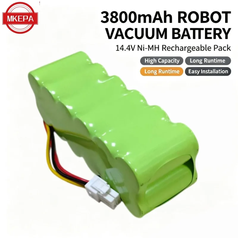 For Butterfly VCR‑Series & SR‑Series Robot Vacuum Cleaner, 14.4V NI‑MH 3800‑9800mAh Replacement Battery