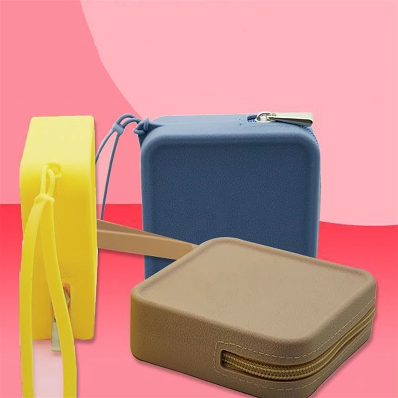 Square Silicone Cosmetic Storage Bag Large Capacity Travel Makeup Brush Holder Portable Exquisite Cosmetic Waterproof Organizer