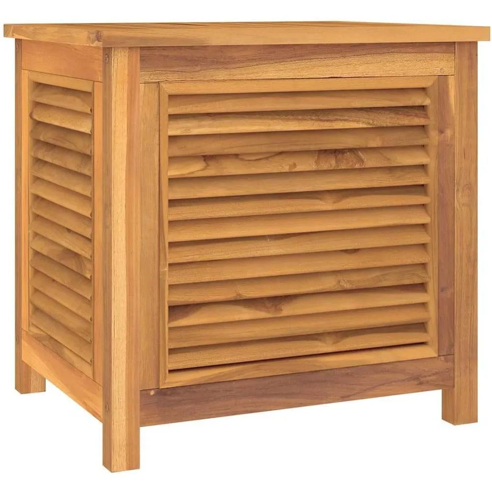

Teak courtyard storage box with water bag, easy to assemble, spacious storage space