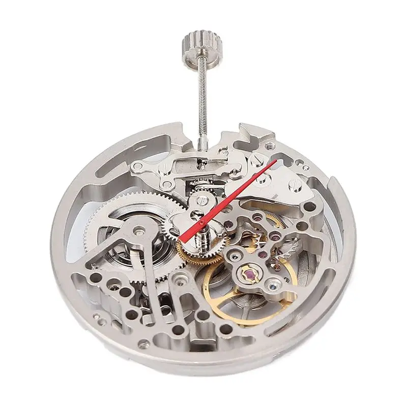 

ABKJ-DIY Automatic Hollow Watch Movement With Plastic Storage Box Forold Part Replacement