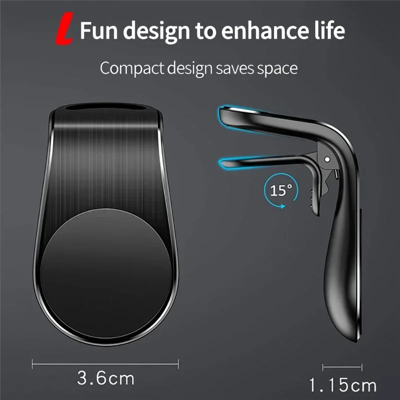 Magnetische Auto-Handyhalterung Lüftungsclip Auto-Handyhalterung Handy-GPS-Halterung im Auto für iPhone Xiaomi Samsung LG – Detail 4