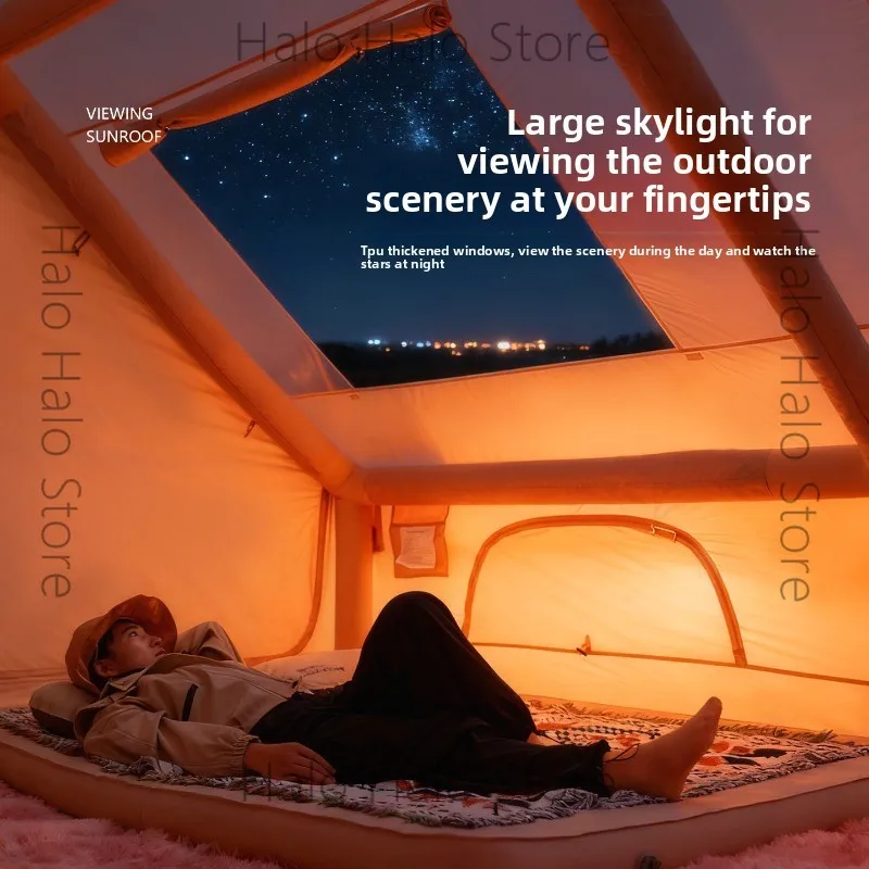Mountain guest automatic star empty tent 12 flat double door inflatable tent outdoor camping family