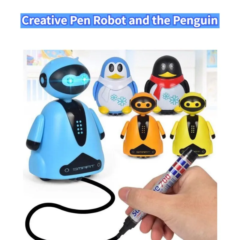 

An Interactive Toy Gift Featuring A Children's Electric Creative Sensor-driven Magic Pen-chasing Vehicle and Pet Racing Model