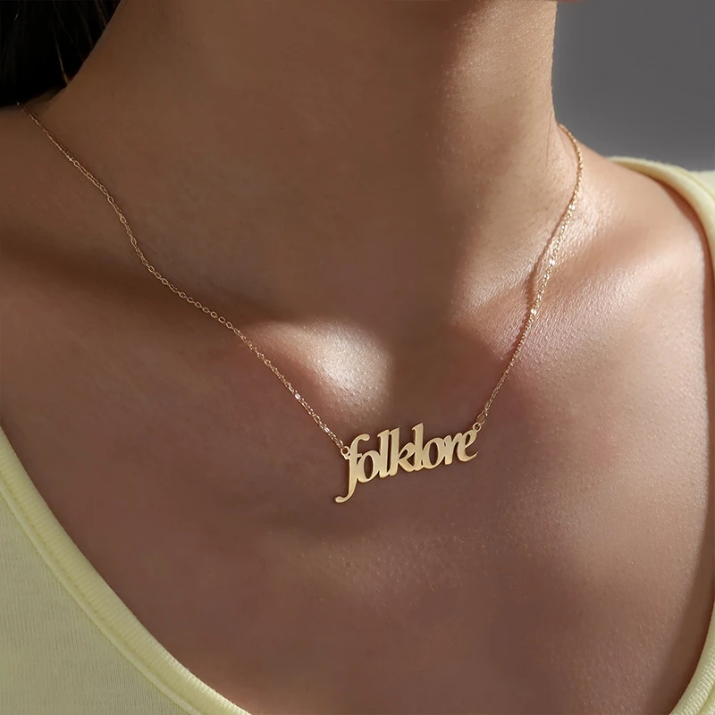 

English letter necklace fashion high sense temperament collarbone chain women