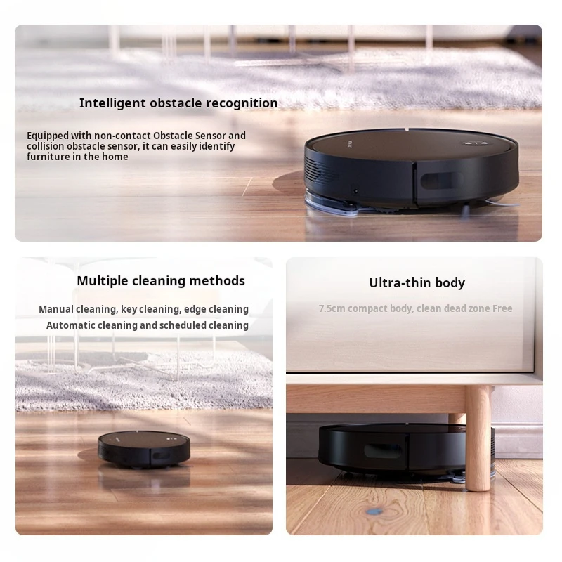 2025 Robot di pulizia intelligente - Spazzatrice, scopa e aspirapolvere automatica 3 in 1 per uso domestico F4-01 con ricarica automatica