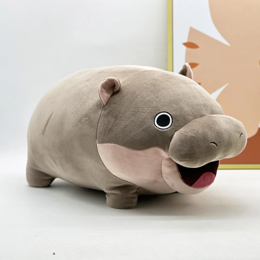 Moo Deng Plush Toys Cute Soft Stuffed Cushion Cartoon Hippopotamus Pillow Home Decor Dolls For Kid Girl Birthday Christmas Gift