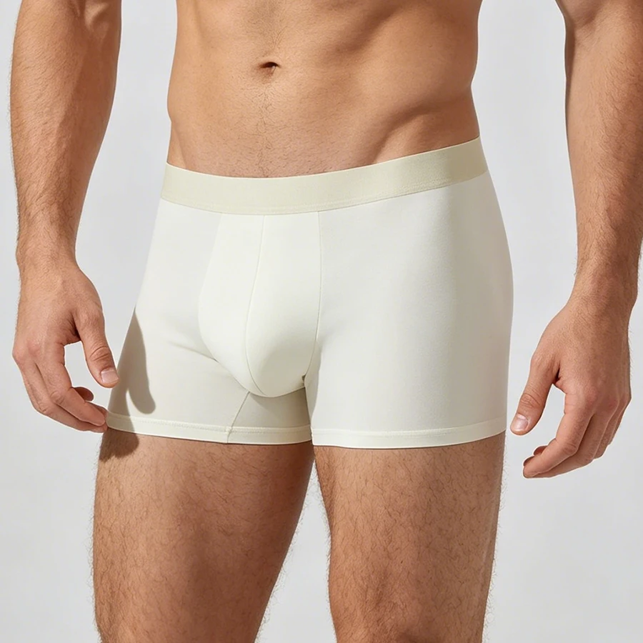 3-Pack Men's Antibacterial Ice Silk Underwear Men's Summer Thin Flat Corner Shorts Men's Breathable Men's Sports Four Corner Sho