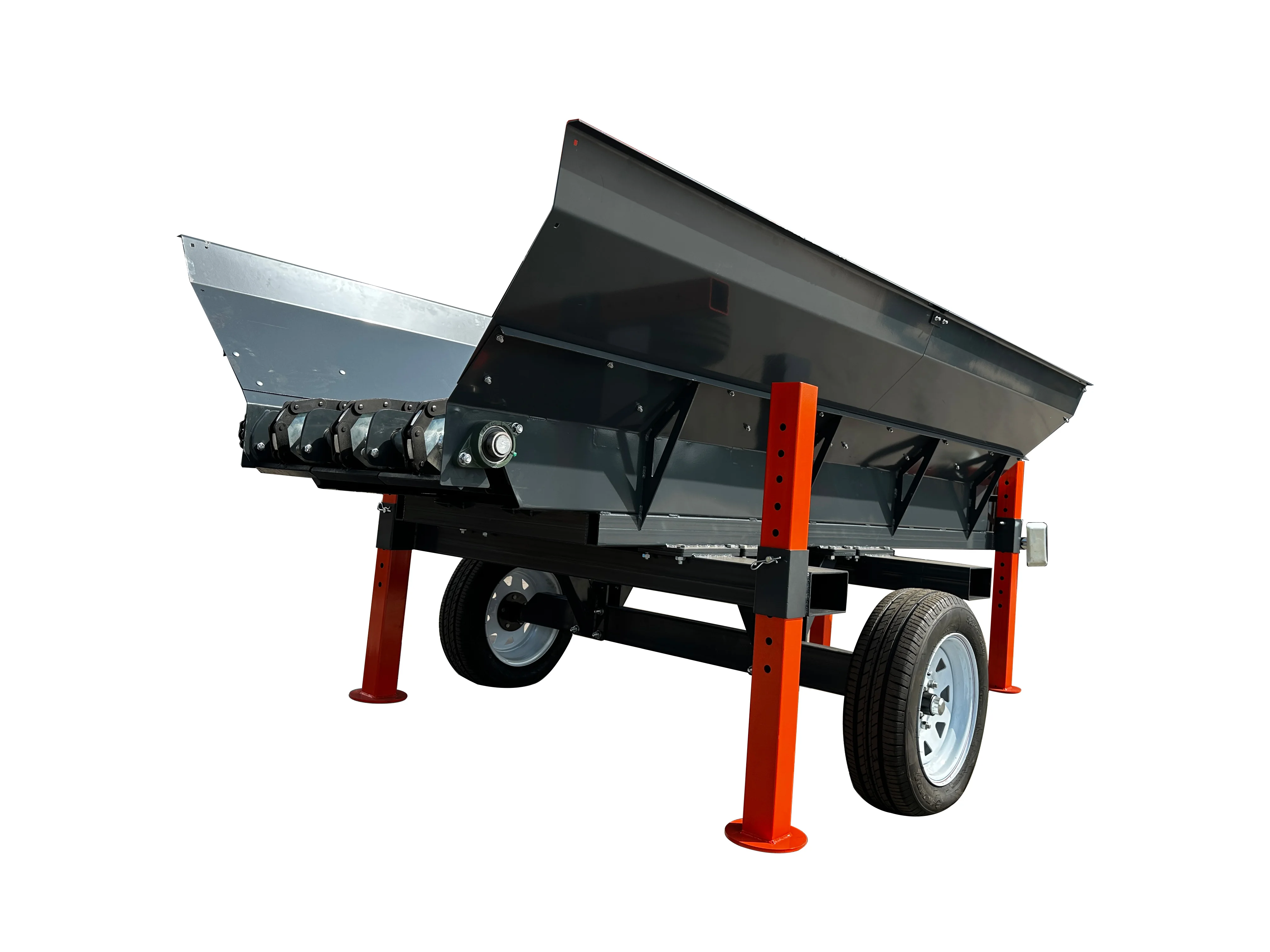 Heavy-  Construction Log Splitter Infeed Table Infeed Hopper Conveyor