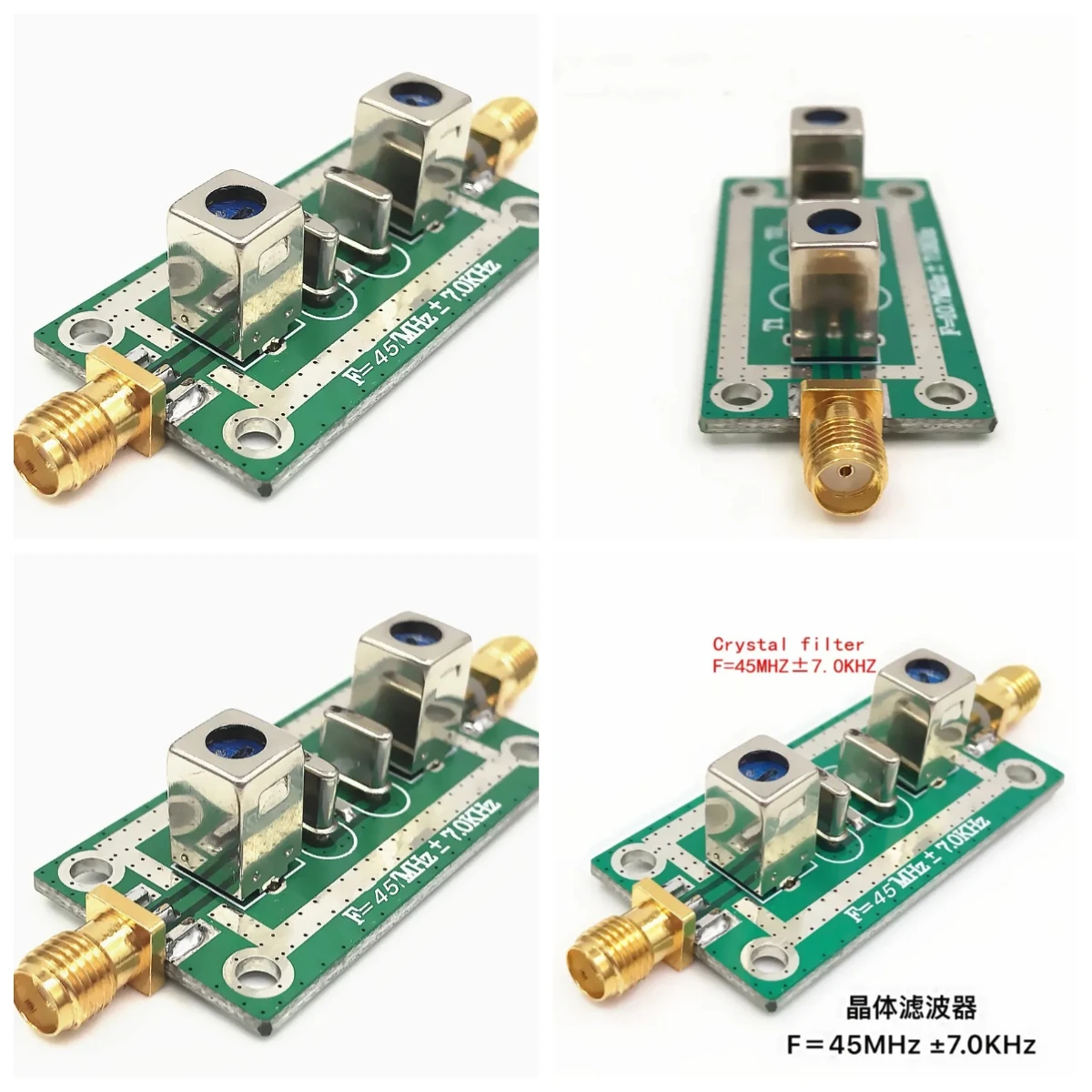 Quartz Crystal Filter Bandpass Narrowband Filter 45MHz ±7KHz
