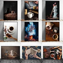 Vintage Hand Coffee Canvas Painting Latte Posters and Prints Bars Kitchen Cafe Wall Art Picture Home Restaurant Decor Cuadros