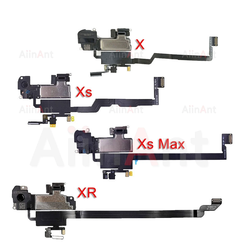 AiinAnt Phone Top Proximity Sensor Sound Ear Earpiece Speaker Flex Cable For iPhone 11 12 Pro X Xr Xs Max 7 8 Plus No Face ID