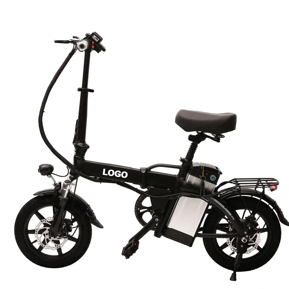 Mini Smart Unisex Electric Folding Bike Steel Lithium Battery 48V Rear Hub Motor Urban Folding Electric Bike off
