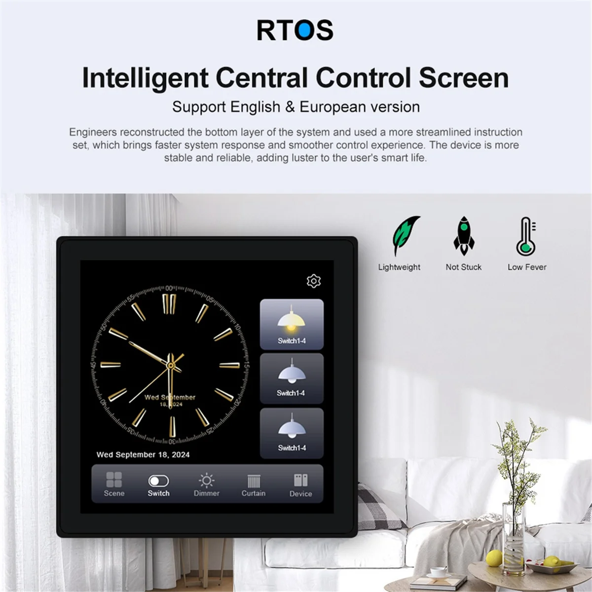 

Tuya T3E Pro Умный переключатель панели управления с сенсорным экраном Zigbee Интеллектуальный домашний настенный выключатель света Белый