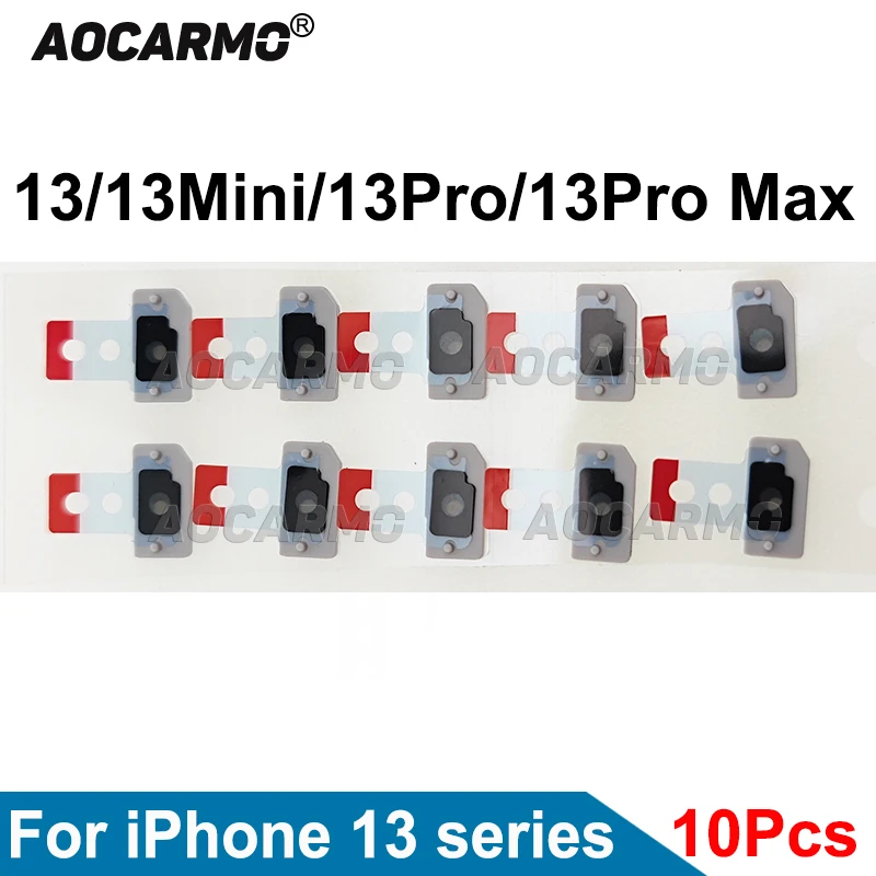 Aocarmo 10Pcs Noise Reduction Microphone Bracket With Adhesive Replacement Parts For iPhone 13 Pro Max 13 Mini 13Pro