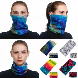 2024 Hot Sale Geometric Design Seamless Bandanas For Women Men Multi Use Headband Face Balaclava Bicycle Neck Scarf For Summer