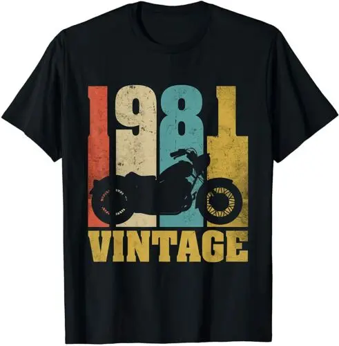 Neu geburtstag biker geschenk motorrad biker vintage 1981 premium t-shirt