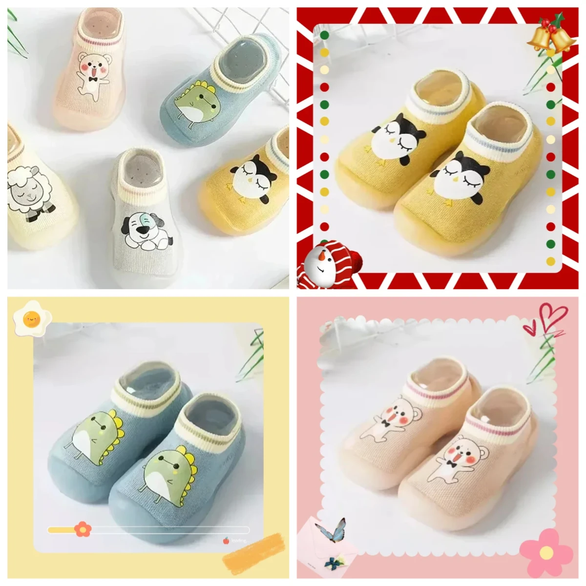 

Classic Style Indoor Floor Socks And Shoes Baby Soft Sole Cartoon Print Toddler Shoes Children's Spring And Summer Breathable