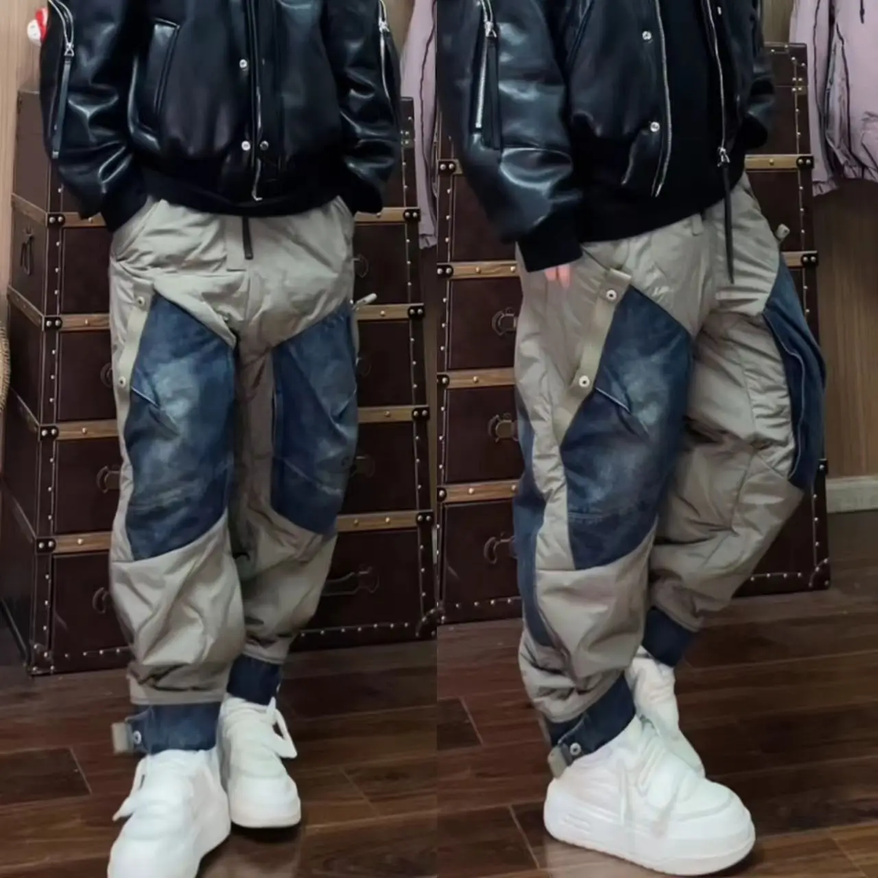 

Модные мужские спортивные брюки на осень-зиму, функциональные рабочие брюки, повседневные свободные брюки из полиэфирного волокна с микроэластичной вставкой