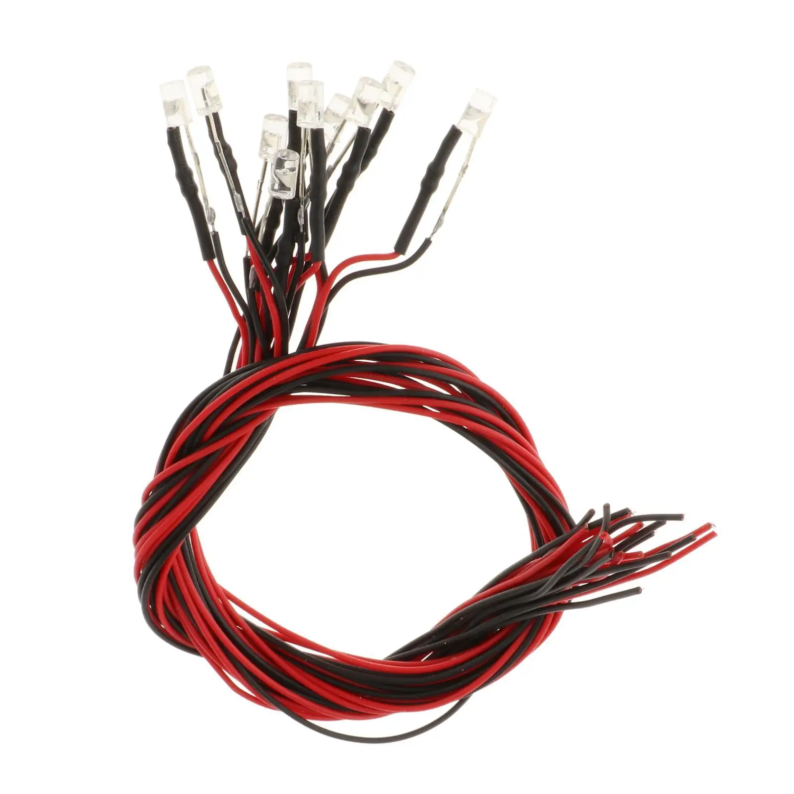 Portable LED Individual Tube Strip Battery Lights 3mm Pre Wired Leads for Motorcycle Replacement Bulbs and Scene Decoration Use