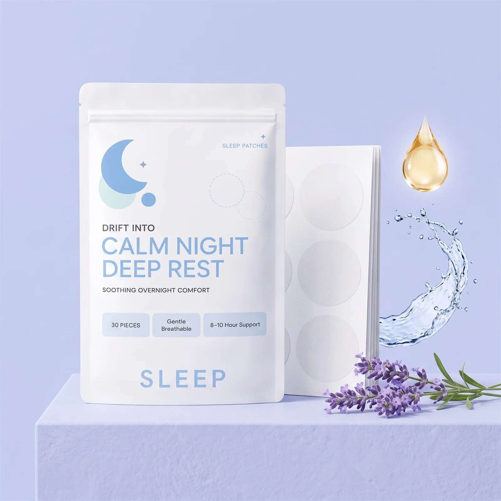 Sleep Patches Promotes Restful Improves Sleep Quality Relieves Stress Calm Reduce Snoring Breathable Overnight Soothing Stickers