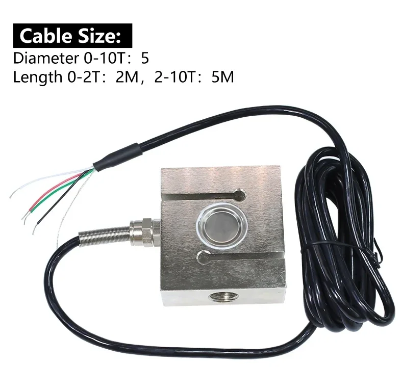 S-Type Load Cell Force Sensor 500KG-10 Ton, Dual Way Pressure Pull Measuring Transducer for Stress Tension and Weighing