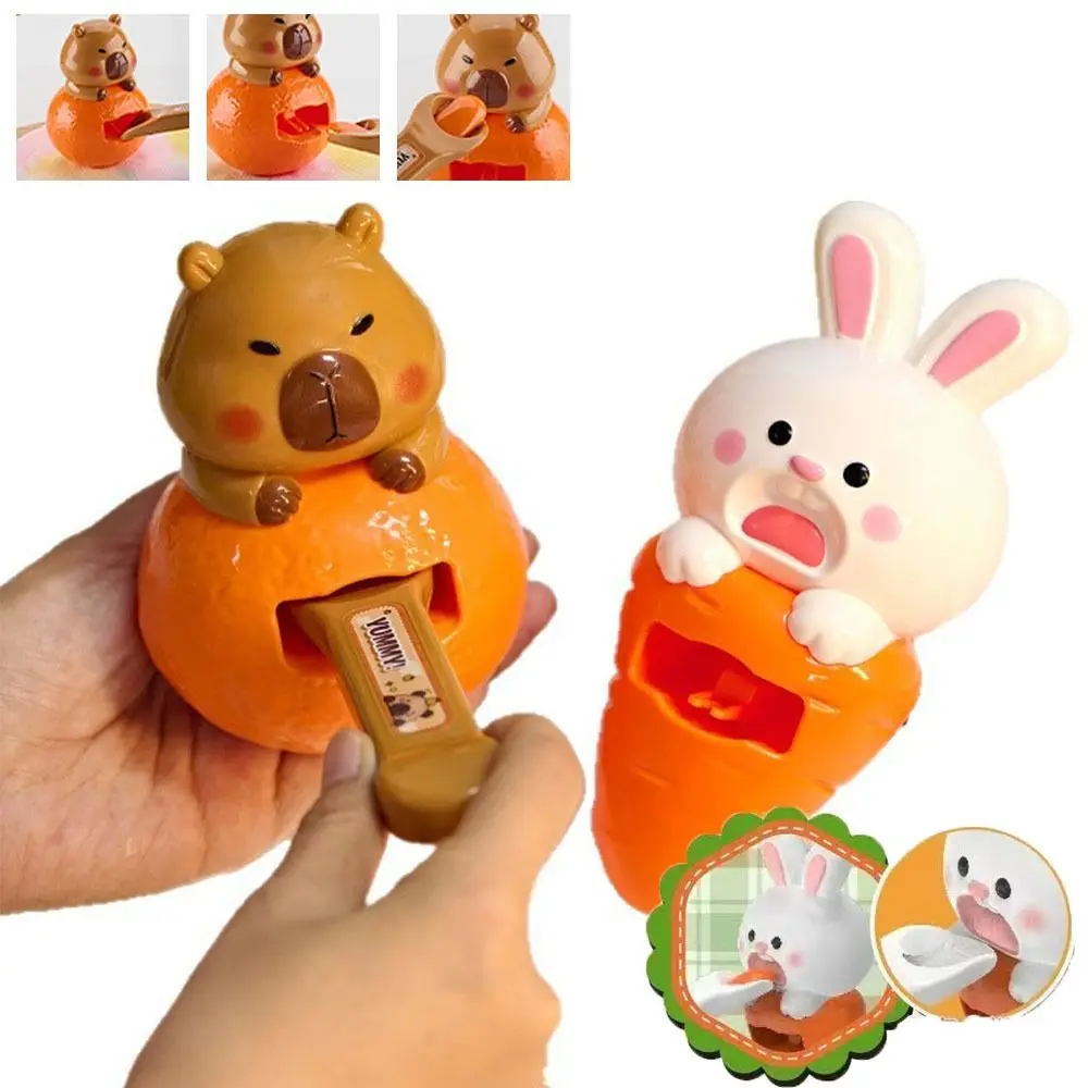 Kawaii lapin/Capybara pouding alimentation jouet Simulation décompression jeu de rôle jouet jouer maison jouets éducation précoce