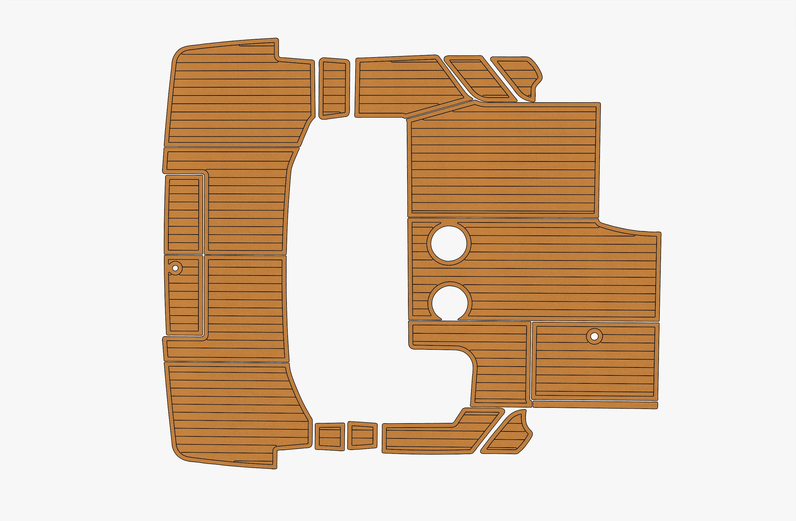 

2014-2016 Beneteau Gran Turismo 49 1/4 "6 мм пена EVA Нескользящий морской коврик из тикового дерева из ПВХ, ковер цвета морской волны, морской пол