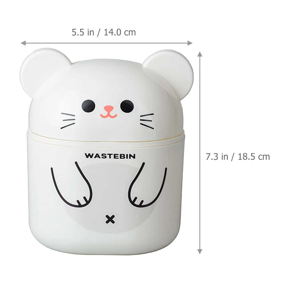 

Desktop Trash Can Small Cans Cute Tiny Trashcan Little Kawaii Bedroom Plastic Garbage Pink