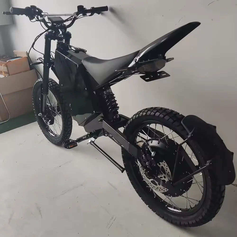 For Stealth Bomber 15000W Electric Bike With Strong 72V 26AH/75AH Lithium Battery Single Speed Rear Hub Motor