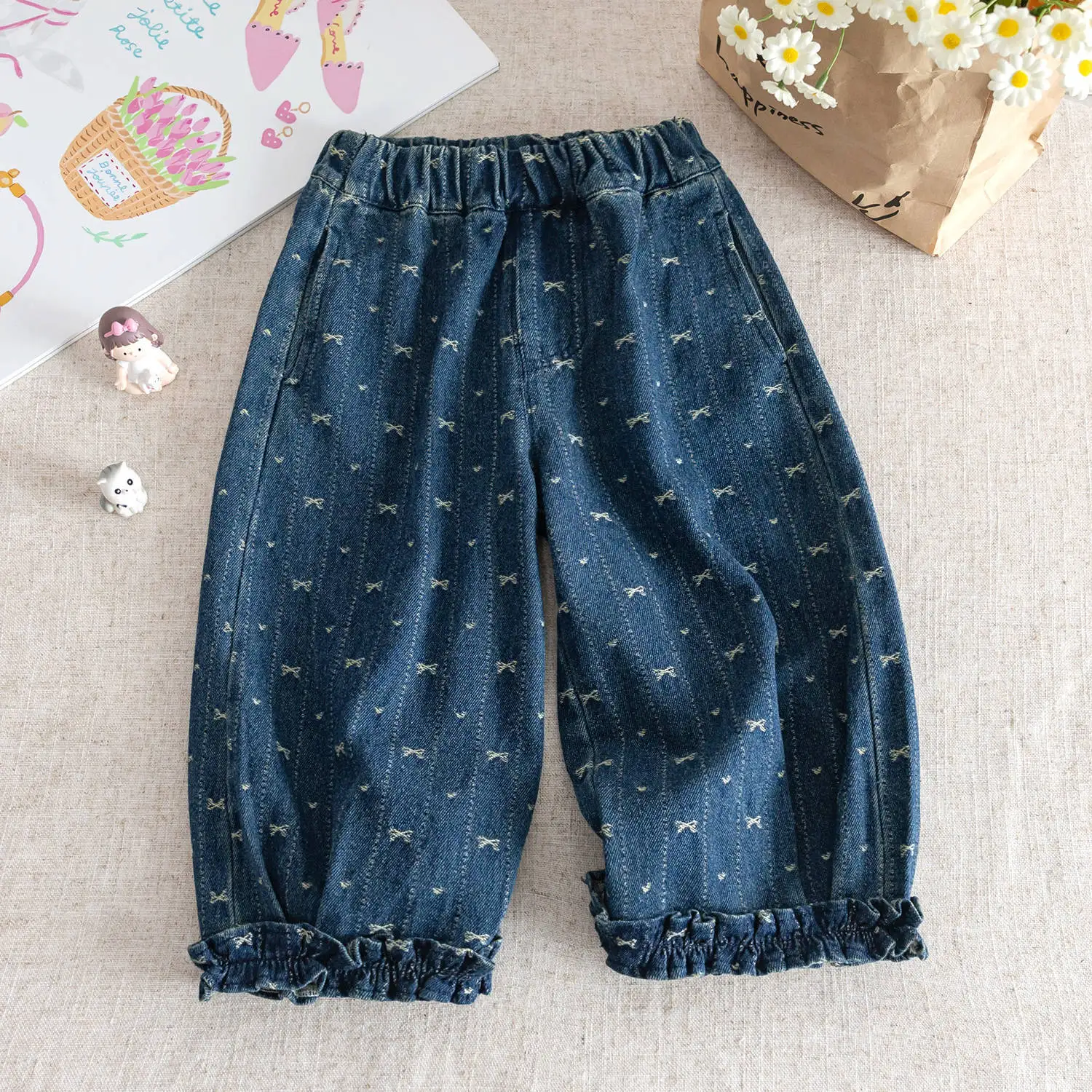 

Girls' Pants for Autumn 2025, New Trendy and Stylish Style, Loose and Wide Leg Pants Children's Spring and Autumn Jeans
