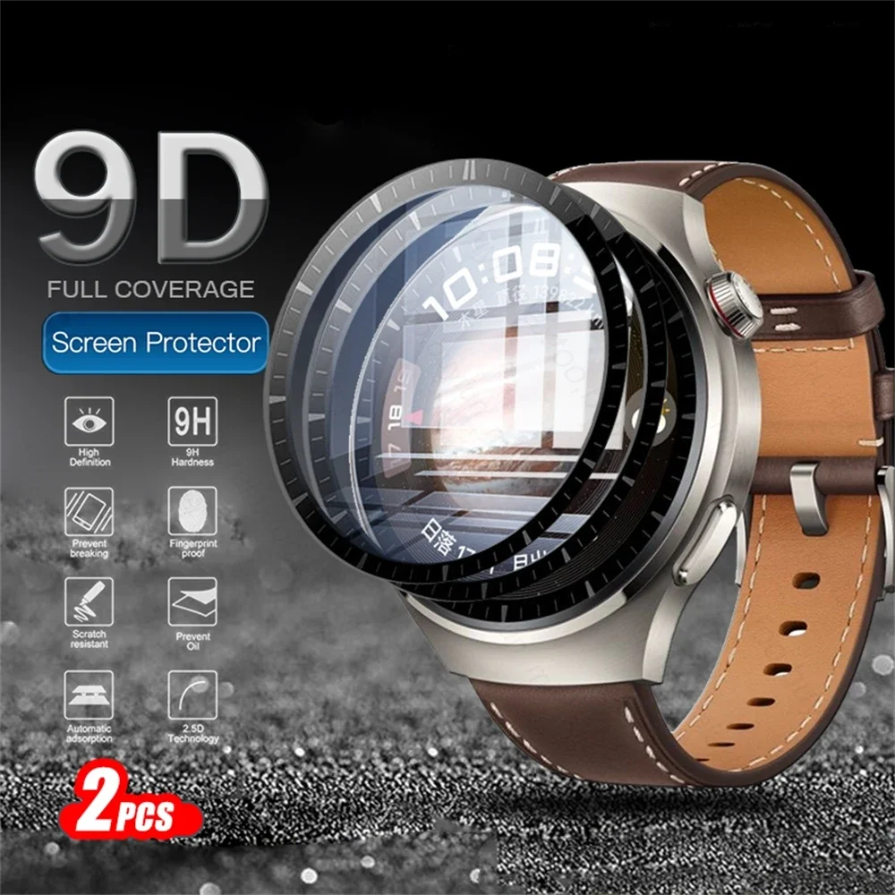 2Pcs 9D Curved Edge Soft Protective Glass On For Huawei Watch4 Watch 4 Pro 1.5