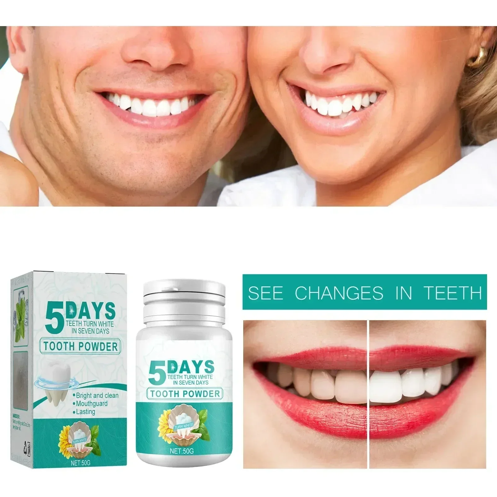 Teeth Whitening Powder Remove Plaque Stains Toothpaste Deep Cleaning Fresh Breath Oral Hygiene Dentally Tools Teeth Care