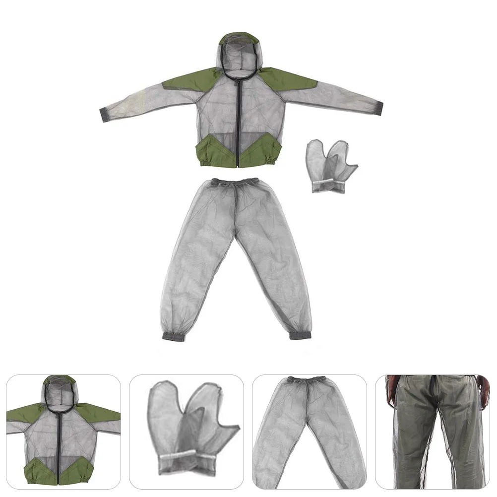 

Anti-Mosquito Suit Costumes Prevention Sun Protection Clothing Mesh Hooded Camping Clothes