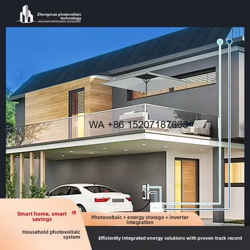 Wmwmnu for Villa Roof Home Use Eco Friendly Flexible Solar Panel Power Generation System Outdoor Energy Storage Components