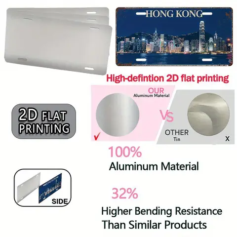 Tryckning, Hong Kong Vintage metall aluminiumskylt registreringsskylt, dekorativ skylt, presenter till vänner och familj, födelsedagspresent 10 best sales dekorativ plakett - №5