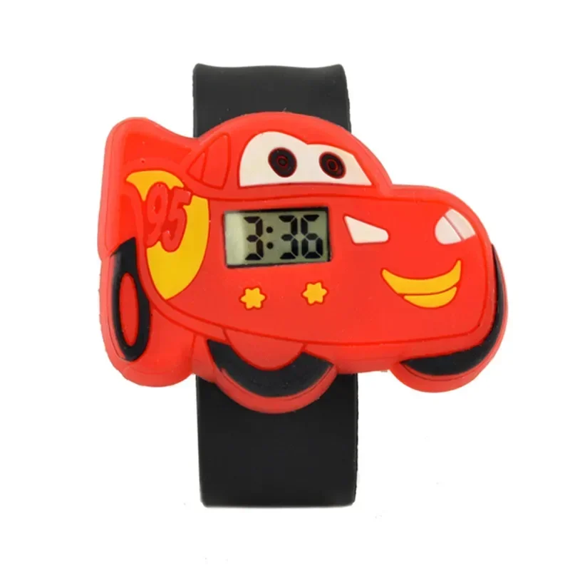 Montre de voiture de dessin animé pour enfants, montre pour garçon, bébé, étudiants en silicone, cadeau de Noël pour enfants, horloge pour hommes, vente en gros