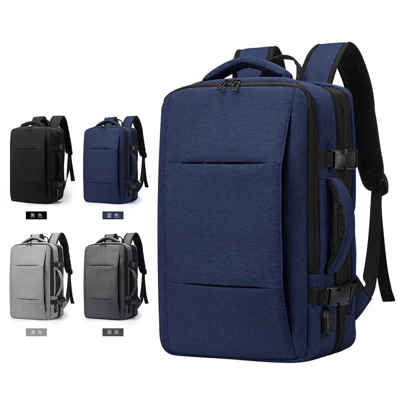 Expandable backpack men's high-end sense large-capacity waterproof backpack dry and wet separation 15-inch travel backpack