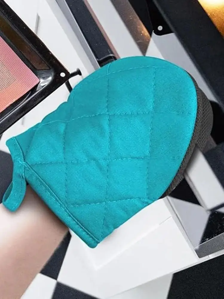 Gants de four de cuisine, mitaines de four courtes résistantes à la chaleur avec surfaces antidérapantes et suspendues pour la cuisson au barbecue