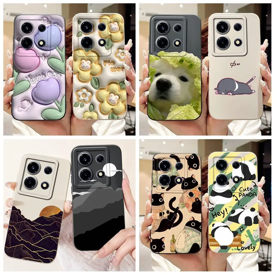 For Infinix Note 30i Case Note 30 Vip Cover X6716 X6710 Popular Flower Shockproof Silicone Fundas For Infinix Note 30 Pro Bumper