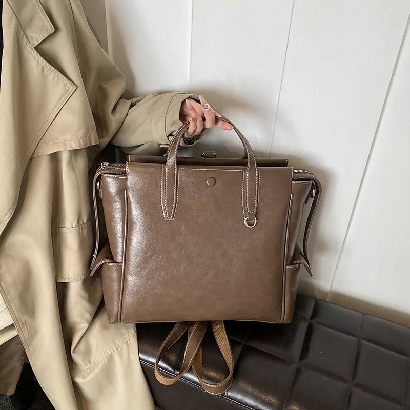 

Korean Version Simple Commuting Large Capacity Backpack For Women 2024 Autumn And Winter New Trend Casual Single Shoulder