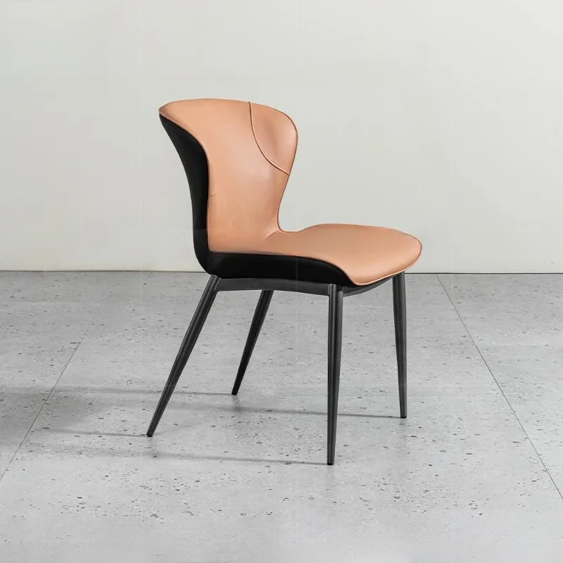 Home Modern Simple Leather Back Chair