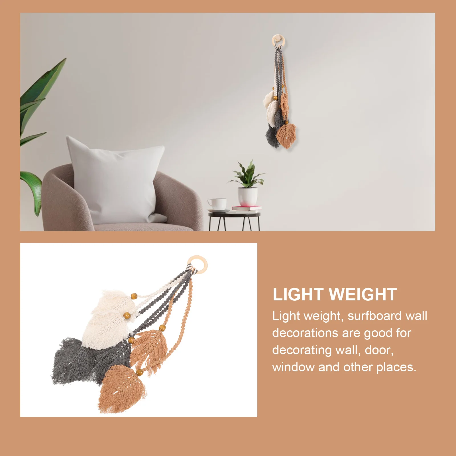 

Boho Home Decor Bedroom Hanging Decoration Tassel Western Wall Cotton Macrame Ornaments