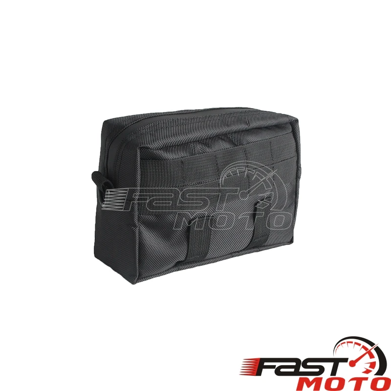 Front Storage Tool Bag 1680D Ballistic Nylon Waterproof Motorcycle Handlebar Bags For Harley Sportster Dyna Softail Cruiser FXBB