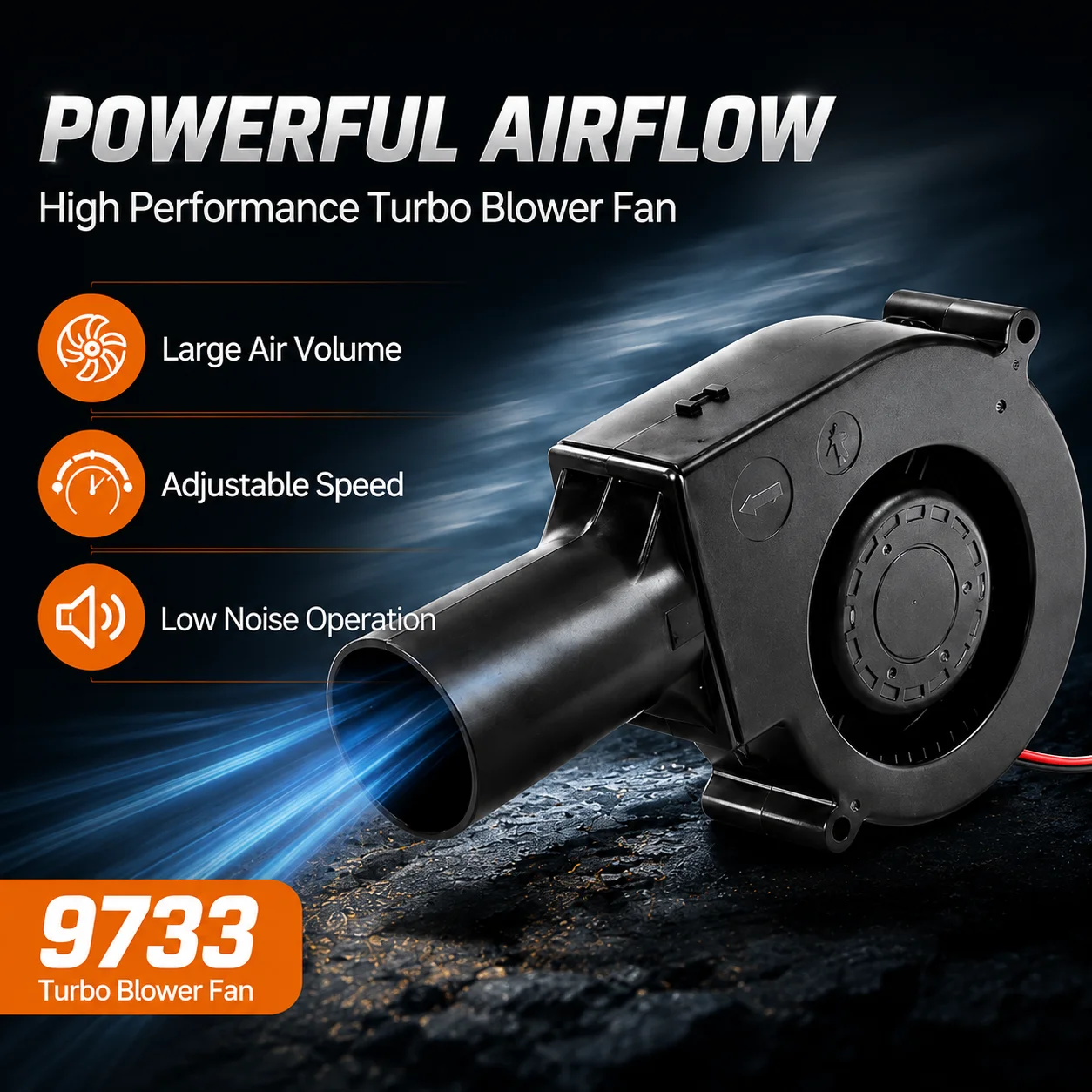 BBQ Blower 220V with Air Collection Adjustable 9733 Speed ​​Cooking Tool for Outdoor BBQ Grill Camping Cooking Charcoal Starter