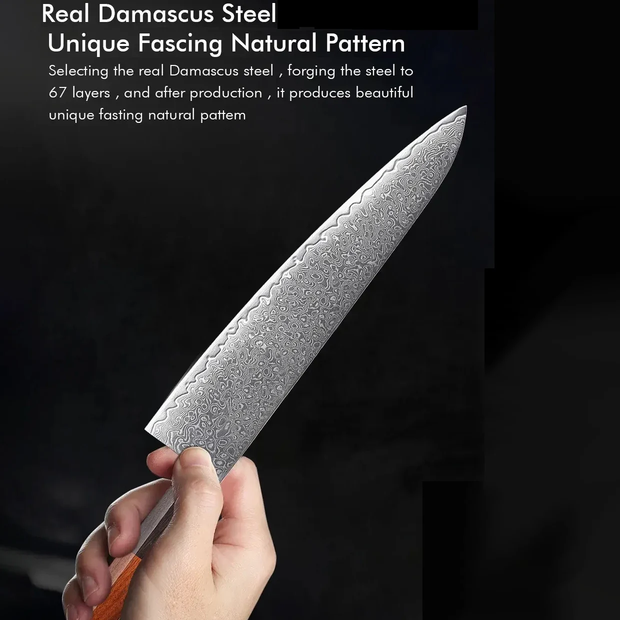 1/2/3PCS,High quality Chef Blank Blade DIY 67-layer Damascus Steel DIY Knife Making Tools No Handle Cooking Knife Kitchen Stuff view 5