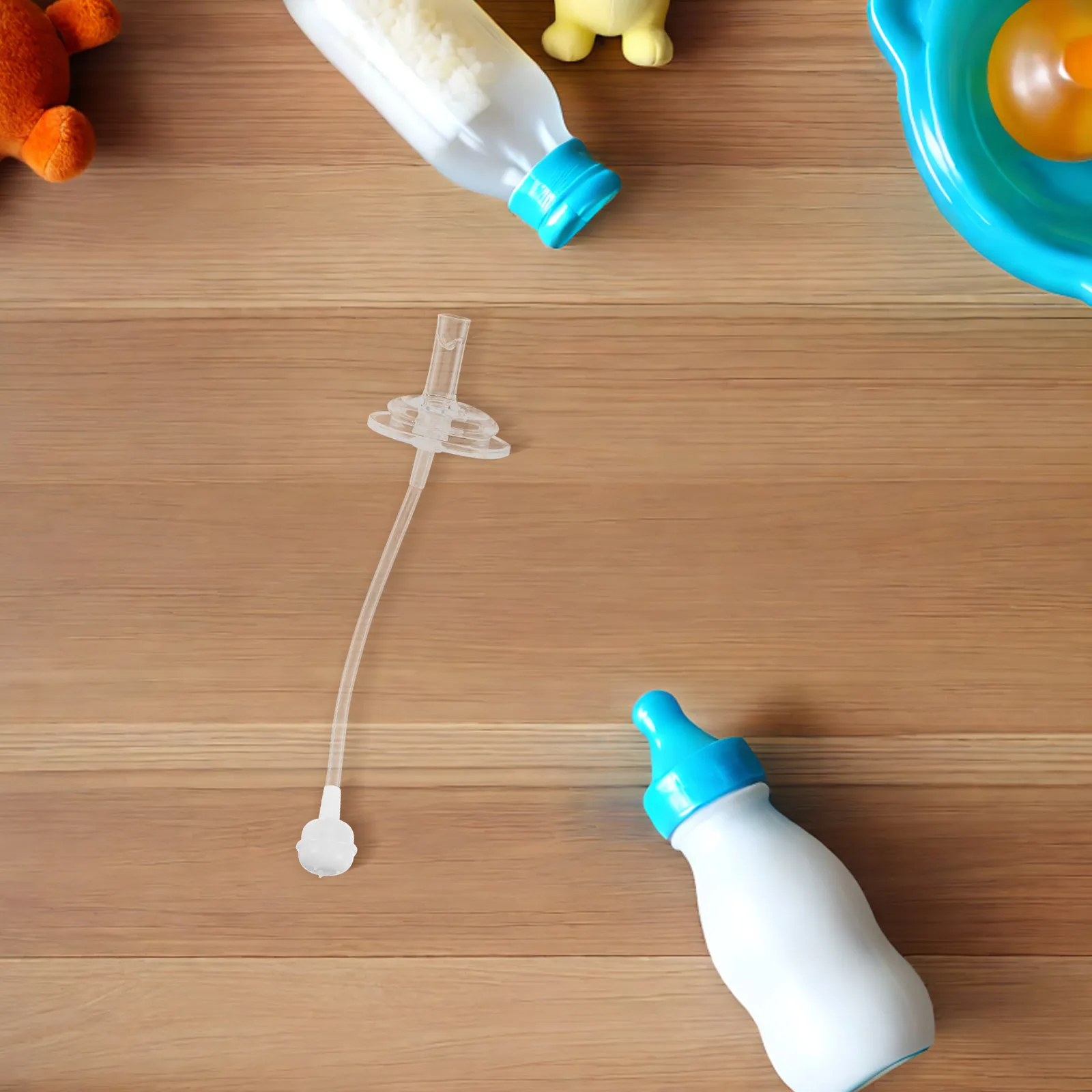 4Pcs Reusable Silicone Weighted Straws Baby Bottle Nipple Replacement Wide Caliber Easy Clean Dishwasher Safe Toddler Sippy Cup