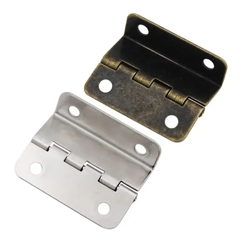 4Pcs Cabinet Door Hinge Luggage Jewelry Wood Boxes Vintage Hinges Home Furniture Decoration with 4 Hole tip out hinge