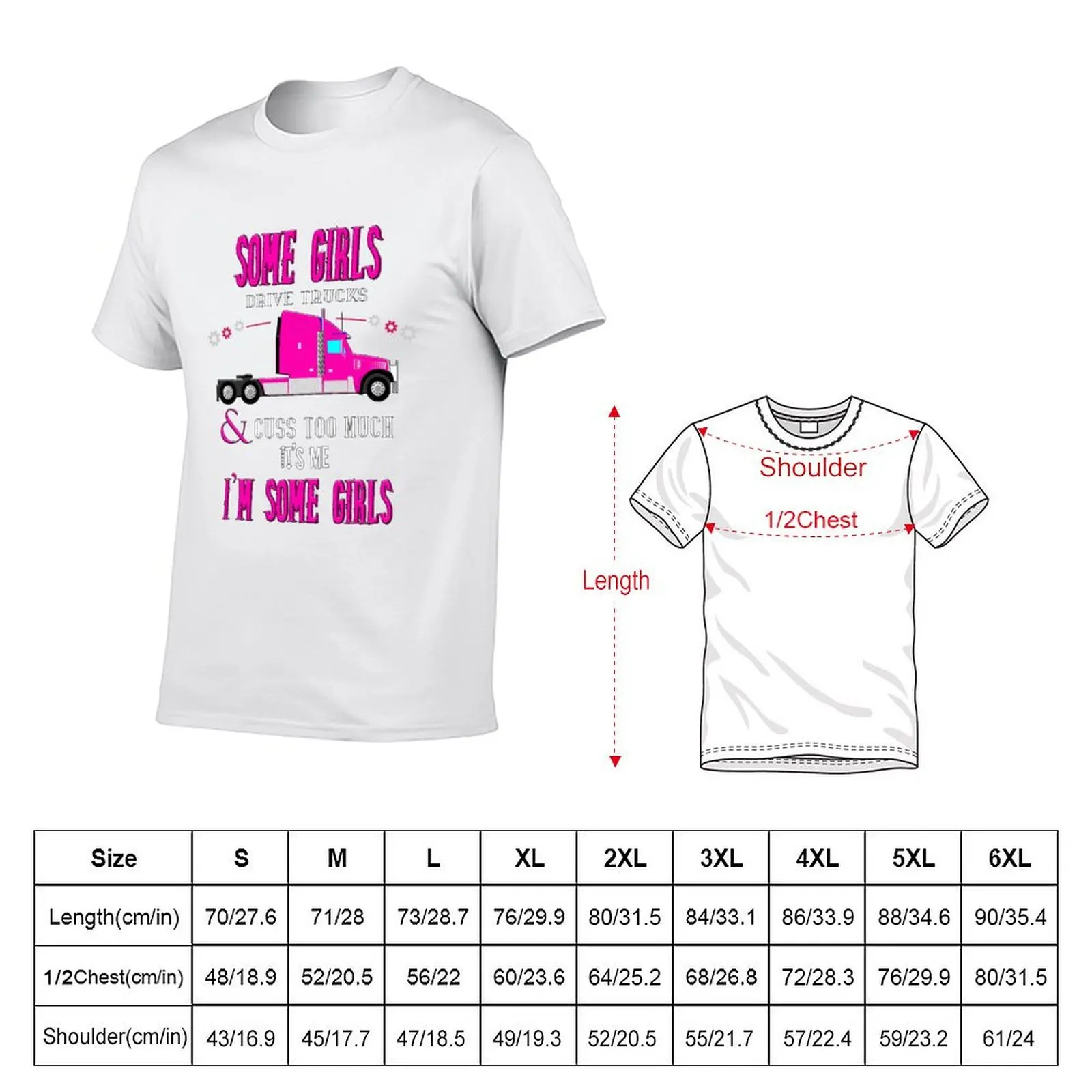 Some Girls Drive Trucks T-Shirt Plus Size Workout Short Sleeve Top