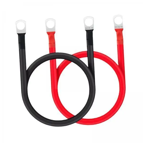 

Кабели для инверторов 5 AWG, медные, с ПВХ-изоляцией, электрические соединители с клеммами M10 для автодомов, мотоциклов, автомобилей